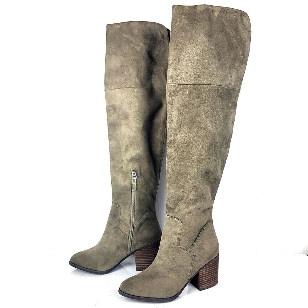 BP Over the Knee Boots Taupe Faux Suede Taupe Size 8